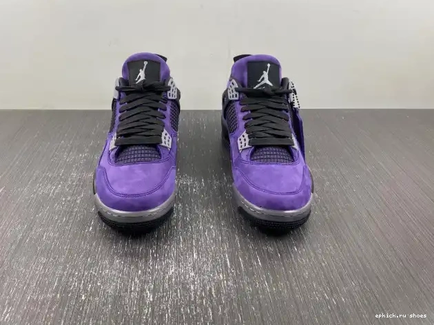 Cheap Purple Jordan 4 Air x Scott Travis Suede 0501